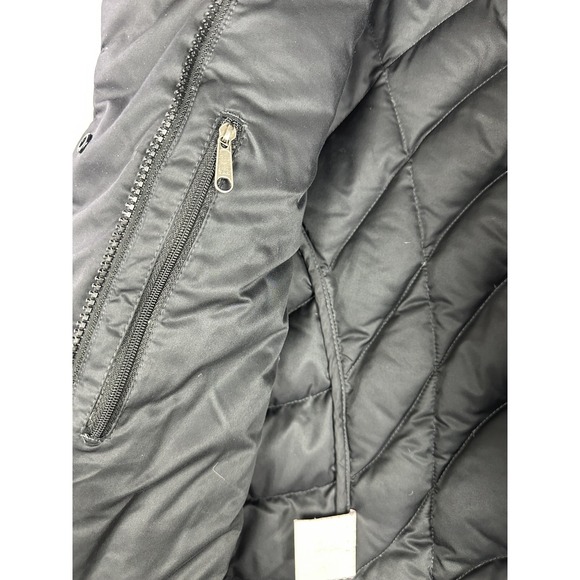 Flawed* Patagonia Quilted Down Downtown Loft Jacket Hooded Blk Small Puffer Coat - Picture 12 of 16